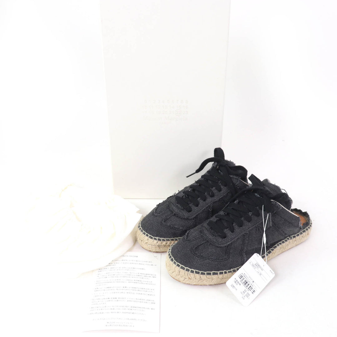 Pristine Maison Margiela 22 Leather shoes lace-up espadrilles black Women 38