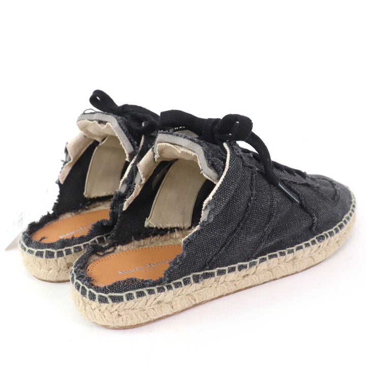 Pristine Maison Margiela 22 Leather shoes lace-up espadrilles black Women 38