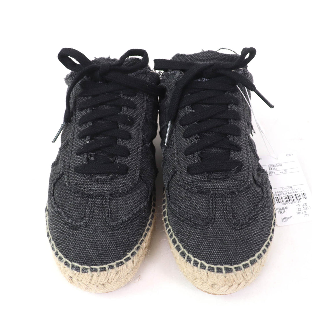 Pristine Maison Margiela 22 Leather shoes lace-up espadrilles black Women 38