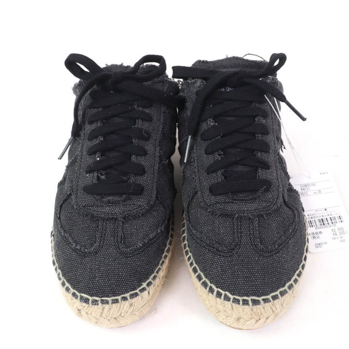 Pristine Maison Margiela 22 Leather shoes lace-up espadrilles black Women 38