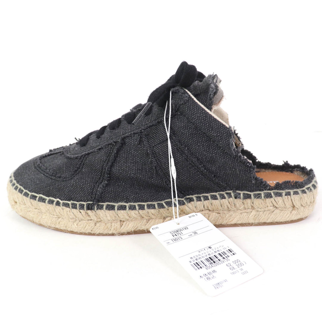Pristine Maison Margiela 22 Leather shoes lace-up espadrilles black Women 38
