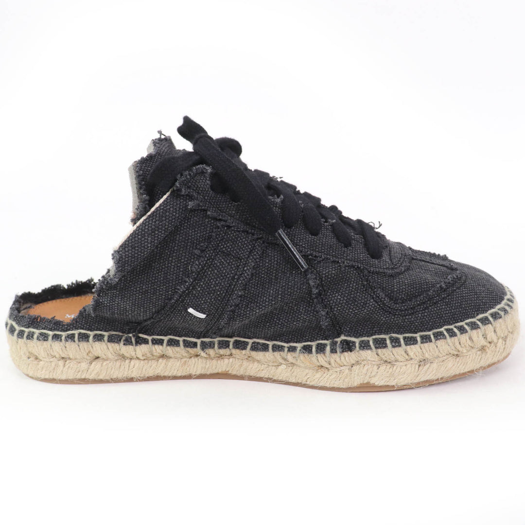 Pristine Maison Margiela 22 Leather shoes lace-up espadrilles black Women 38