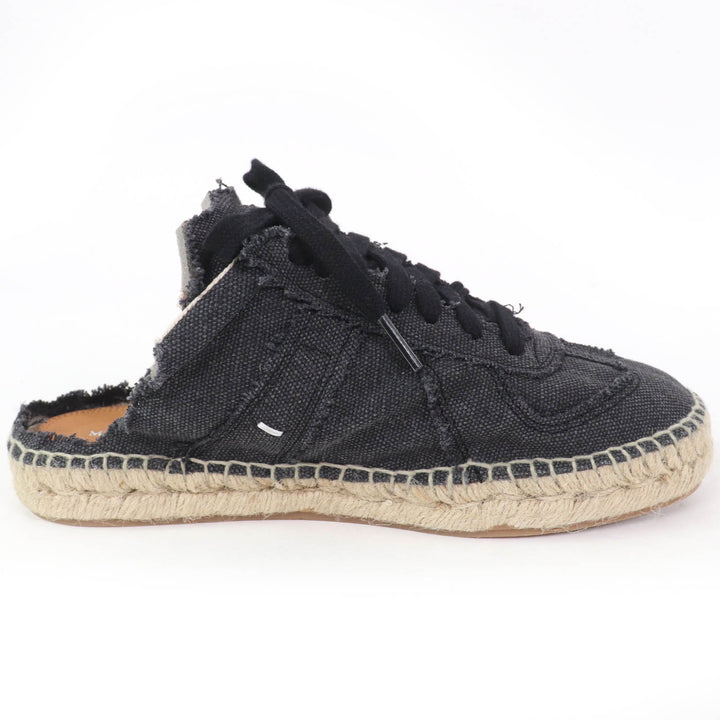 Pristine Maison Margiela 22 Leather shoes lace-up espadrilles black Women 38