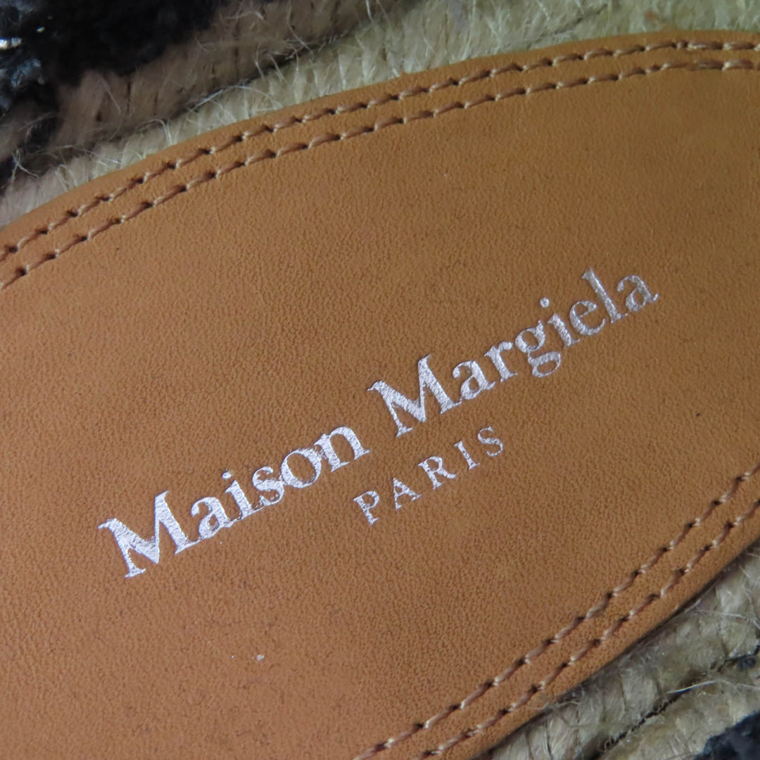 Pristine Maison Margiela 22 Leather shoes lace-up espadrilles black Women 38