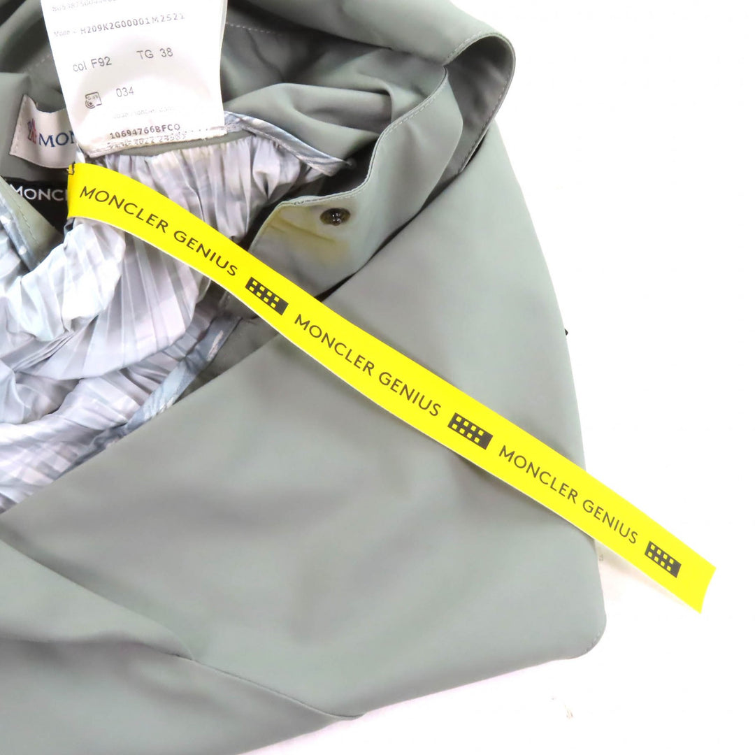 Pristine MONCLER GENIUS 4×HYKE one piece ABITO, long length, Pleated Gray 38