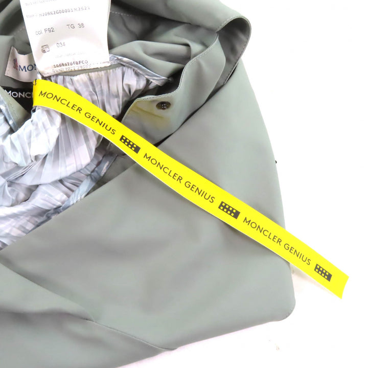 Pristine MONCLER GENIUS 4×HYKE one piece ABITO, long length, Pleated Gray 38