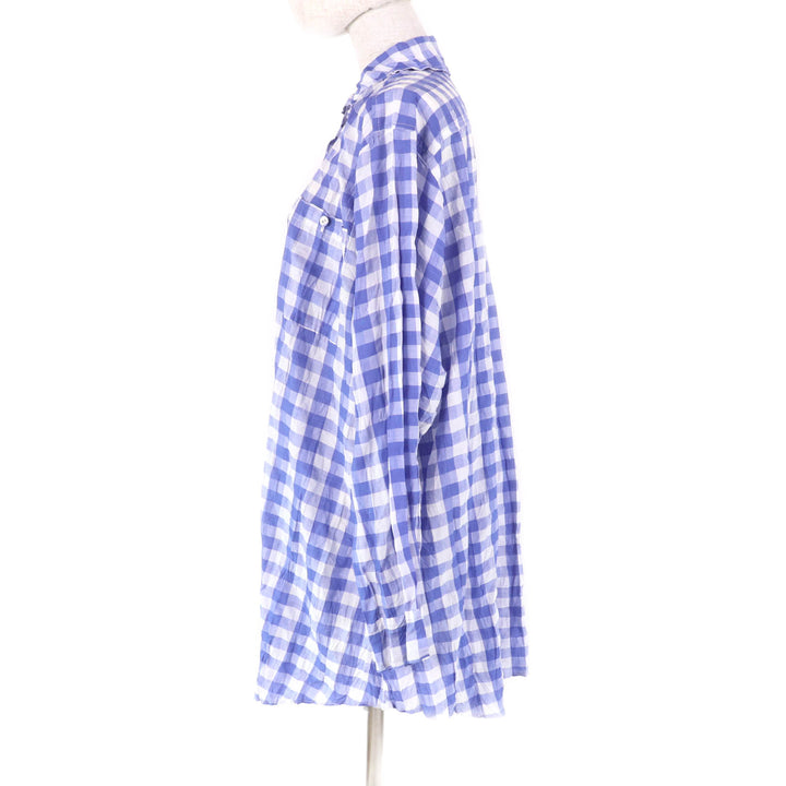 Excellent PLEATS PLEASE Long sleeve shirt Blue white Women 3 PP43-PJ463