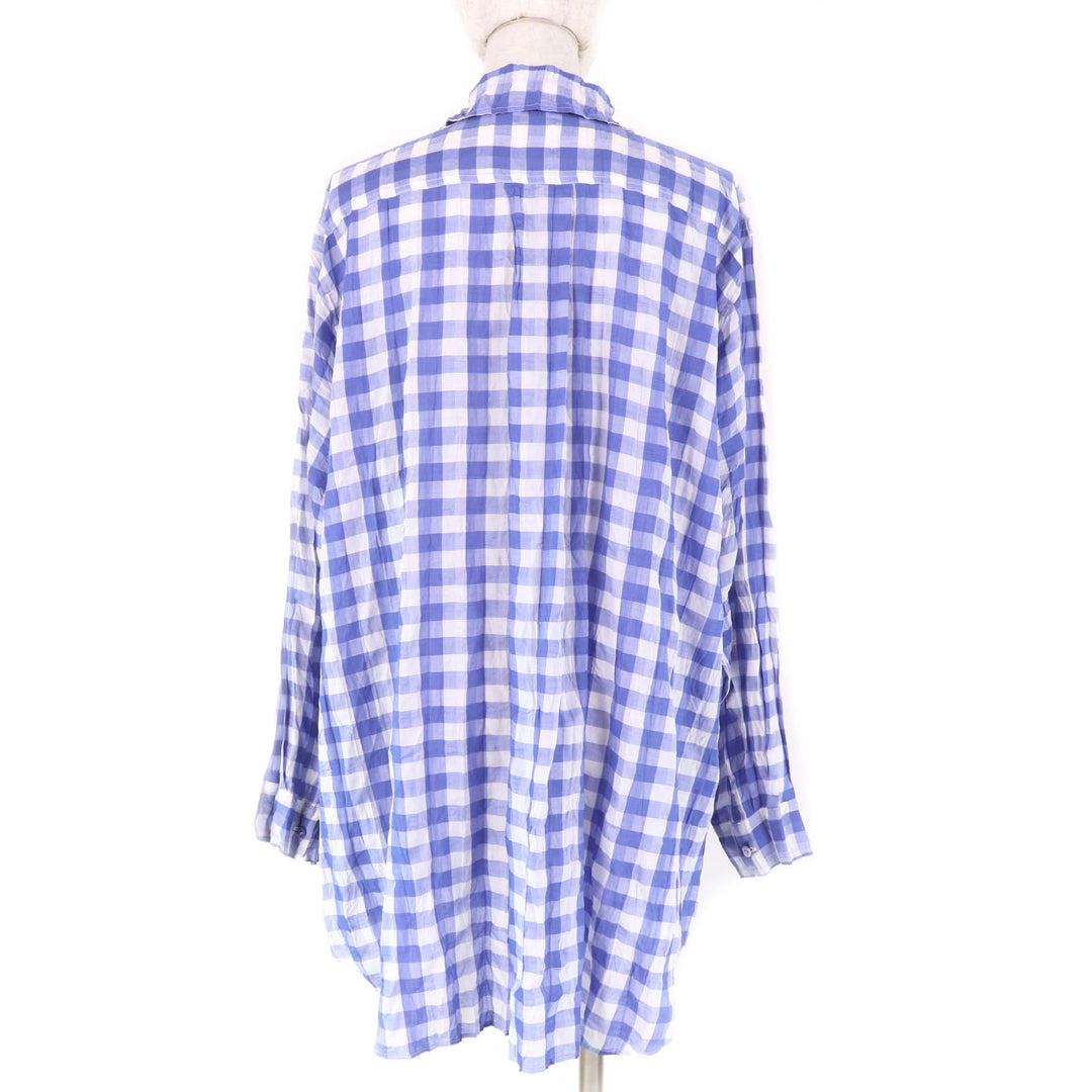 Excellent PLEATS PLEASE Long sleeve shirt Blue white Women 3 PP43-PJ463