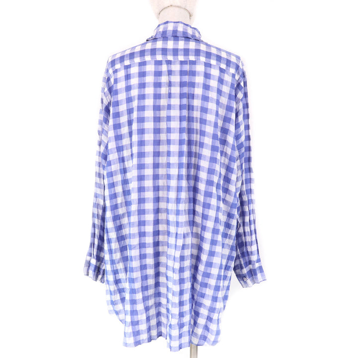 Excellent PLEATS PLEASE Long sleeve shirt Blue white Women 3 PP43-PJ463
