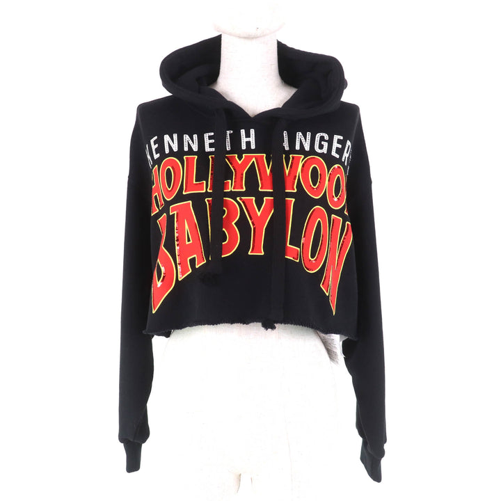 Excellent GUCCI hoodie Hollywood Babylon cropped hoodie black Women XXS 688197