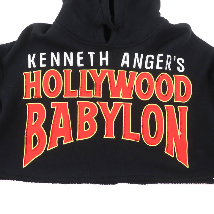 Excellent GUCCI hoodie Hollywood Babylon cropped hoodie black Women XXS 688197