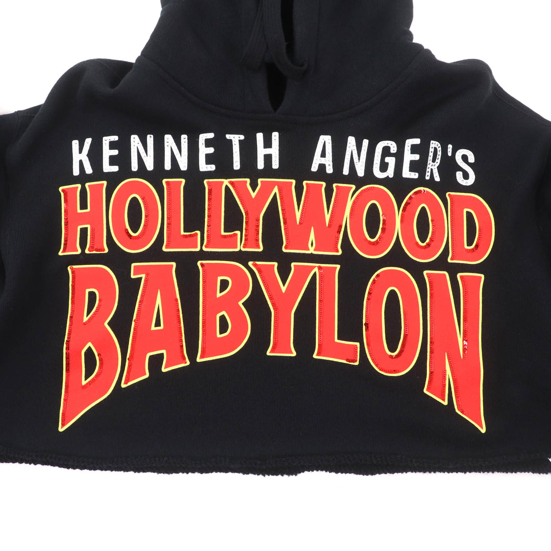 Excellent GUCCI hoodie Hollywood Babylon cropped hoodie black Women XXS 688197