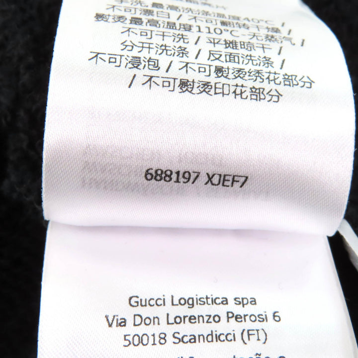 Excellent GUCCI hoodie Hollywood Babylon cropped hoodie black Women XXS 688197