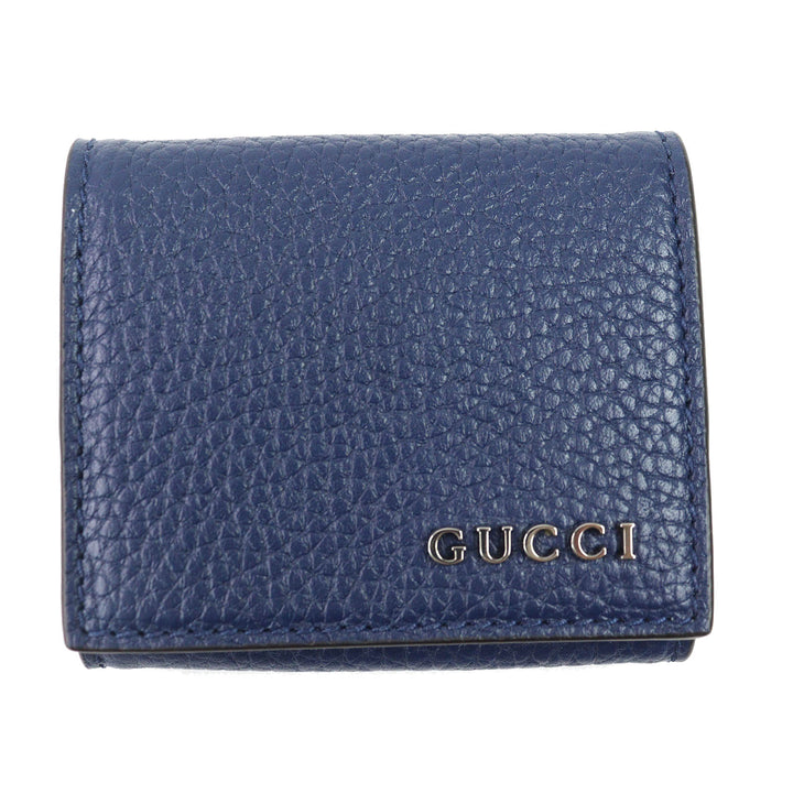 Pristine GUCCI Coin case Compact Wallet Current Product Blue Agat leather mens