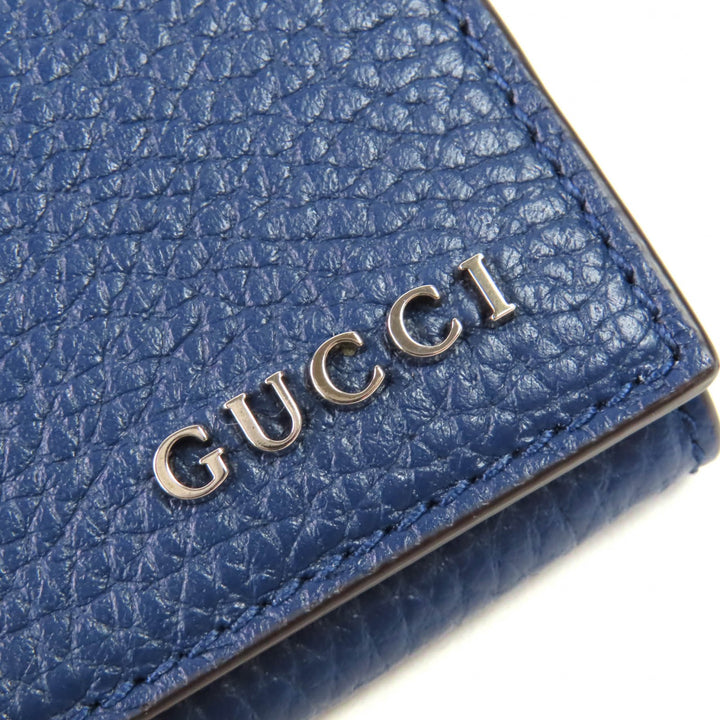 Pristine GUCCI Coin case Compact Wallet Current Product Blue Agat leather mens