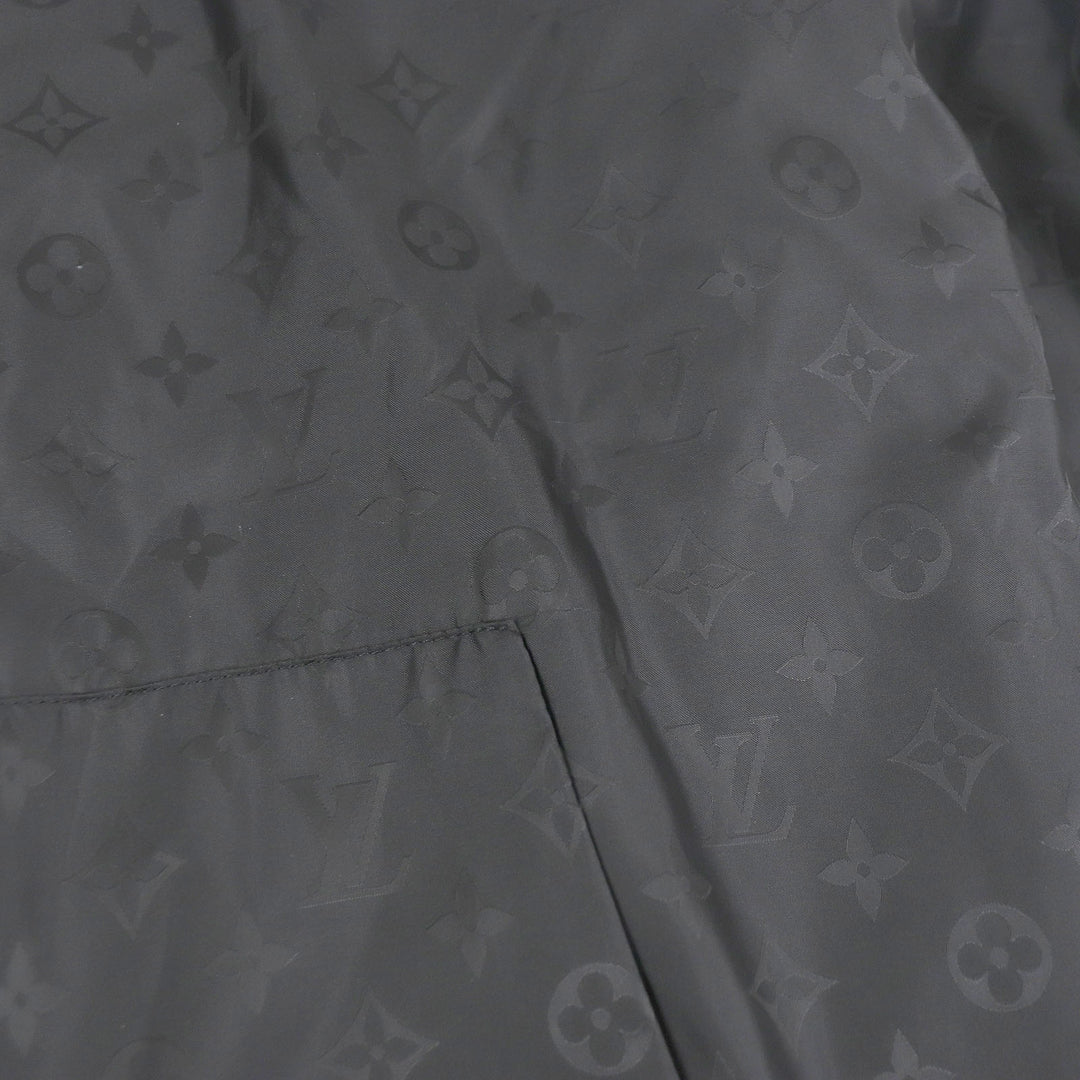 LOUIS VUITTON Bomber jacket Monogram reversible black cotton mens XL