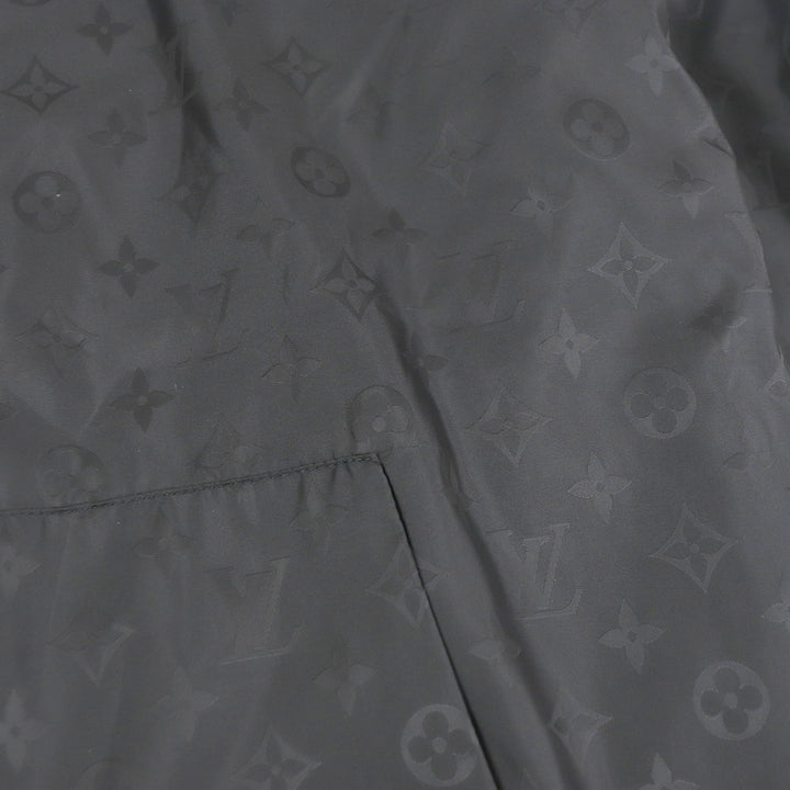 LOUIS VUITTON Bomber jacket Monogram reversible black cotton mens XL
