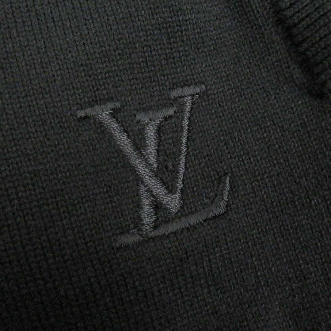 LOUIS VUITTON Bomber jacket Monogram reversible black cotton mens XL