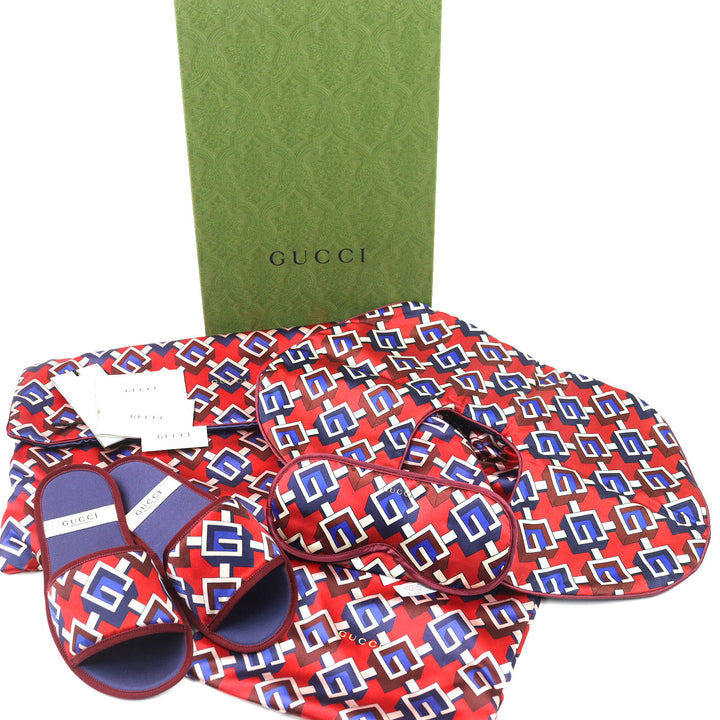 Pristine GUCCI Other set Geometric Travel Set Eye mask, air pillow, slippers