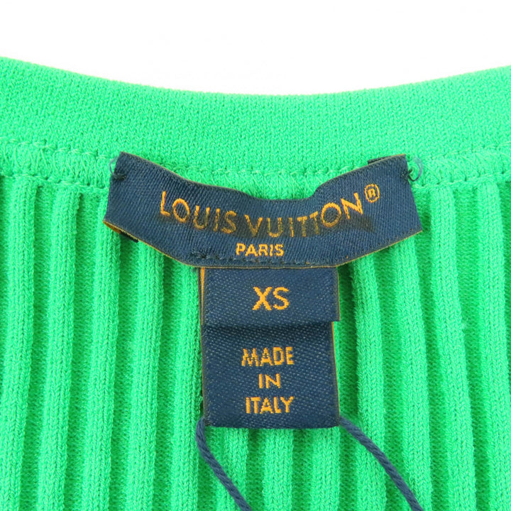 Pristine LOUIS VUITTON Tank top Cropped length Ribbed green Rayon Women XS