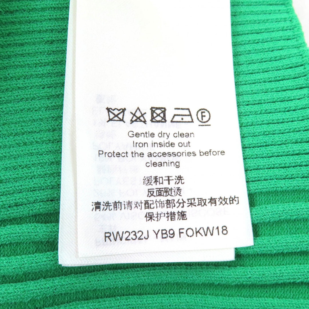 Pristine LOUIS VUITTON Tank top Cropped length Ribbed green Rayon Women XS