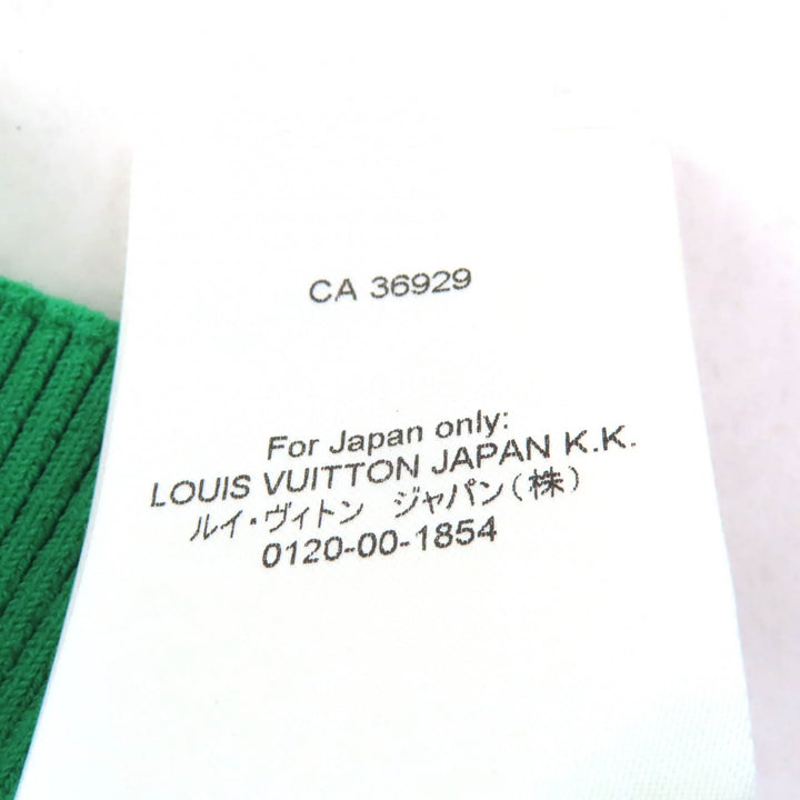 Pristine LOUIS VUITTON Tank top Cropped length Ribbed green Rayon Women XS