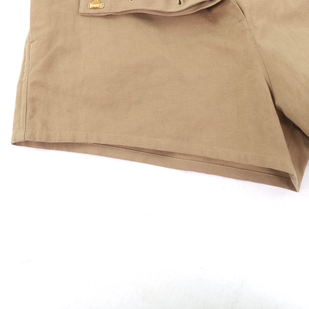 Excellent PRADA Shorts Belt design Brown cotton Women 36 P279H
