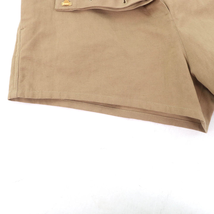 Excellent PRADA Shorts Belt design Brown cotton Women 36 P279H