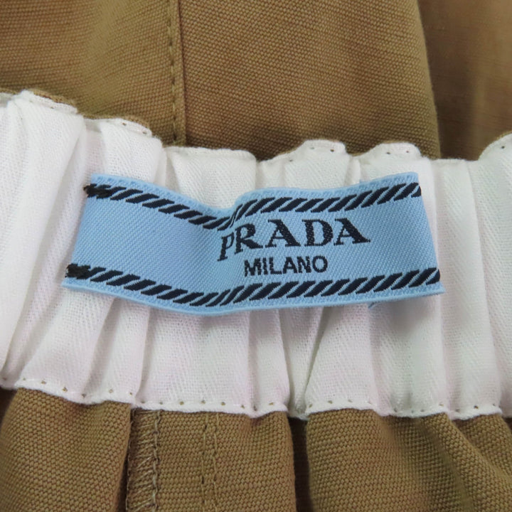 Excellent PRADA Shorts Belt design Brown cotton Women 36 P279H
