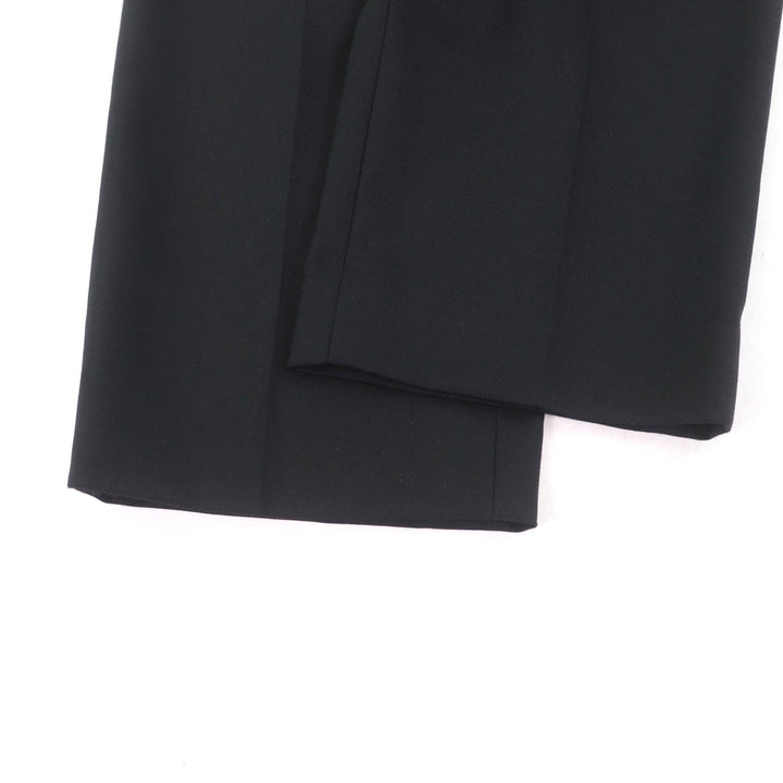 Excellent CELINE slacks Center press two-pleat wide pants black wool Women 34