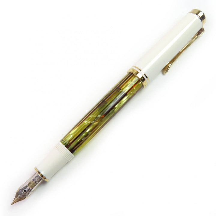 Excellent PERIKAN fountain pen Sovereign White tortoise 14K mens