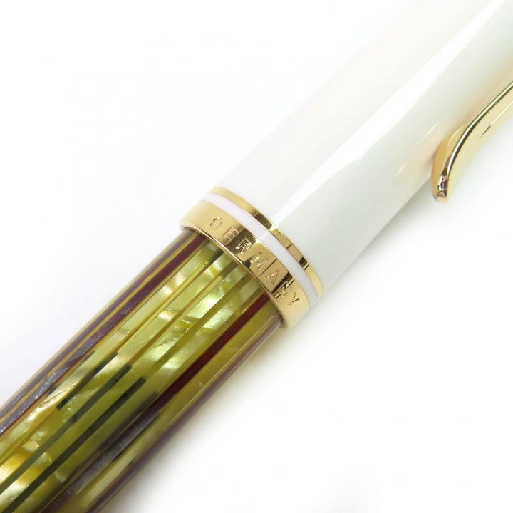 Excellent PERIKAN fountain pen Sovereign White tortoise 14K mens