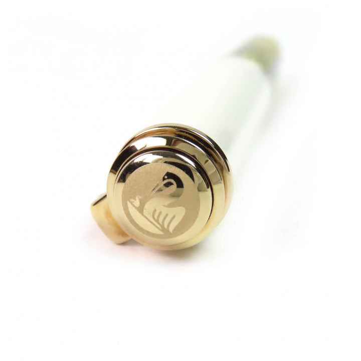 Excellent PERIKAN fountain pen Sovereign White tortoise 14K mens