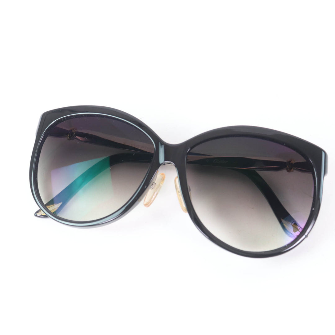 Excellent Cartier sunglasses Trinity Eyewear Black silver gold Women 6268522