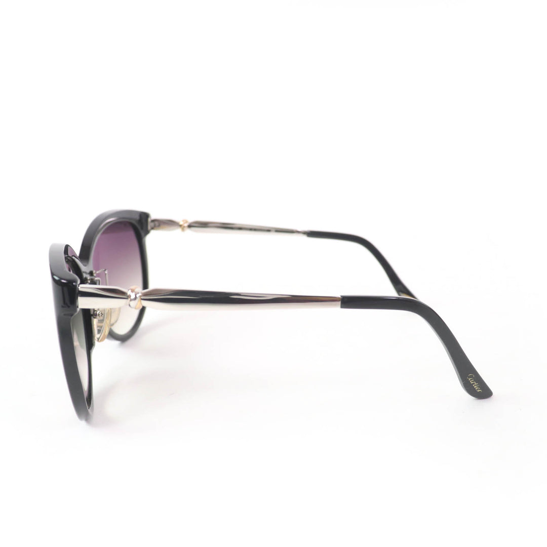 Excellent Cartier sunglasses Trinity Eyewear Black silver gold Women 6268522