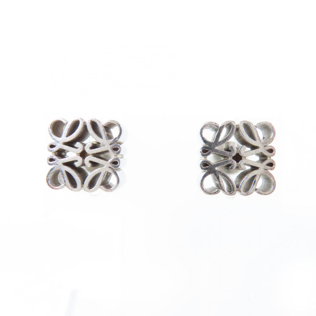 Very Good LOEWE Pierce Anagram Cube Studs Silver AG925 Women J821239X06