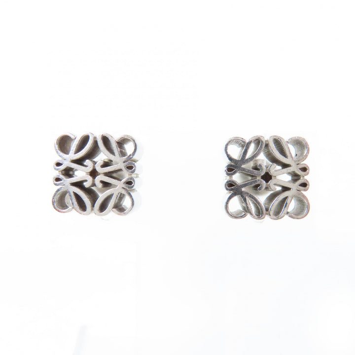 Very Good LOEWE Pierce Anagram Cube Studs Silver AG925 Women J821239X06