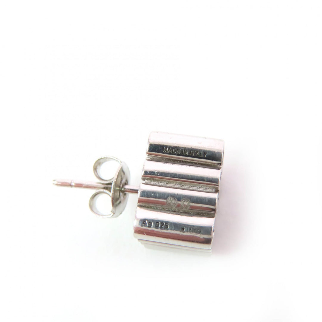 Very Good LOEWE Pierce Anagram Cube Studs Silver AG925 Women J821239X06