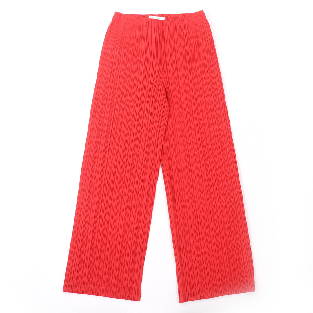 Excellent PLEATS PLEASE Wide pants Red polyester Women 2 PP03-JF423