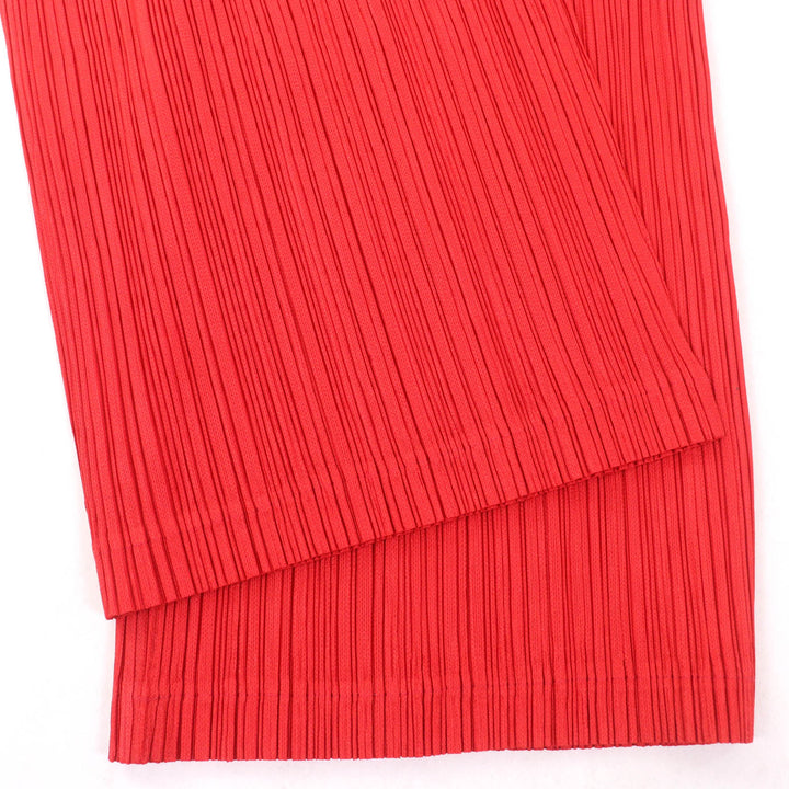 Excellent PLEATS PLEASE Wide pants Red polyester Women 2 PP03-JF423