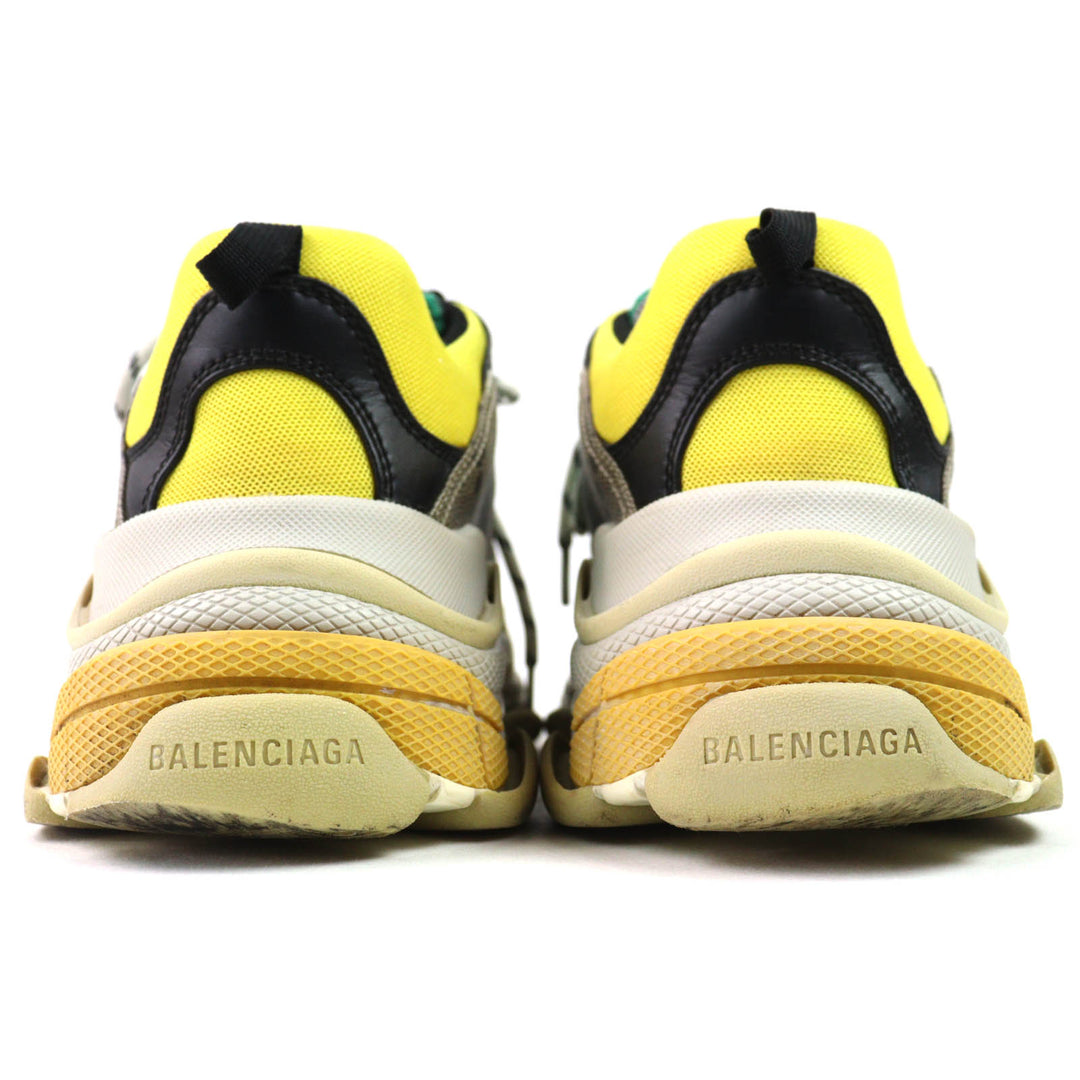 Great GUCCI×BALENCIAGA sneakers The Hacker Project Triple S beige green yellow mens