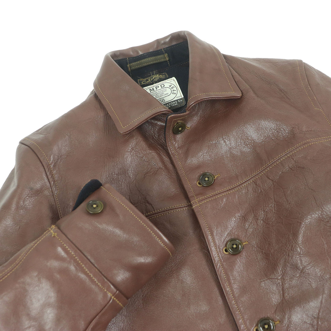 Great COLIMBO coat Stockman's Work Brown Horsehide mens 38