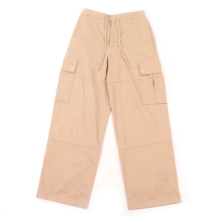 Excellent CELINE cargo pants Triomphe gold buttons, high waist Women38 2P06A539W