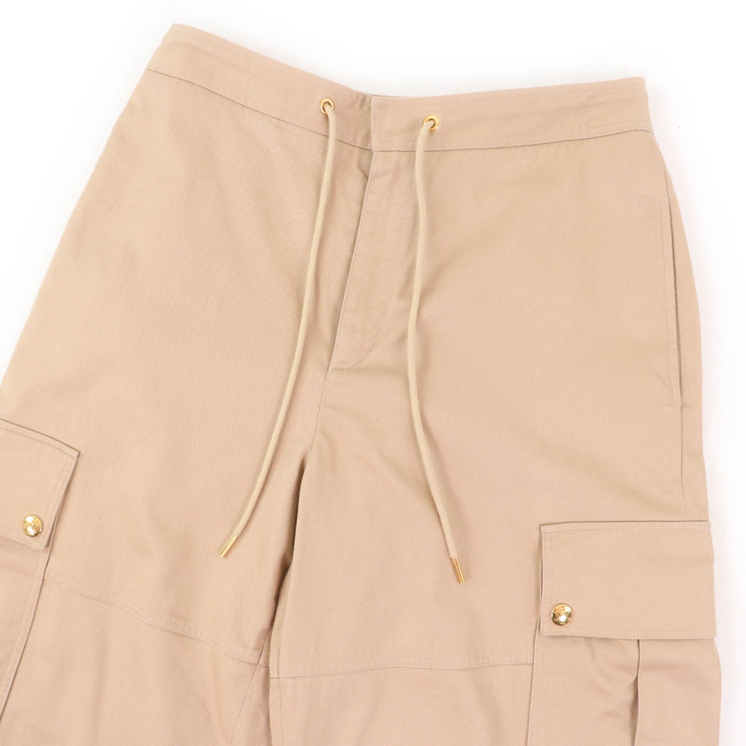 Excellent CELINE cargo pants Triomphe gold buttons, high waist Women38 2P06A539W
