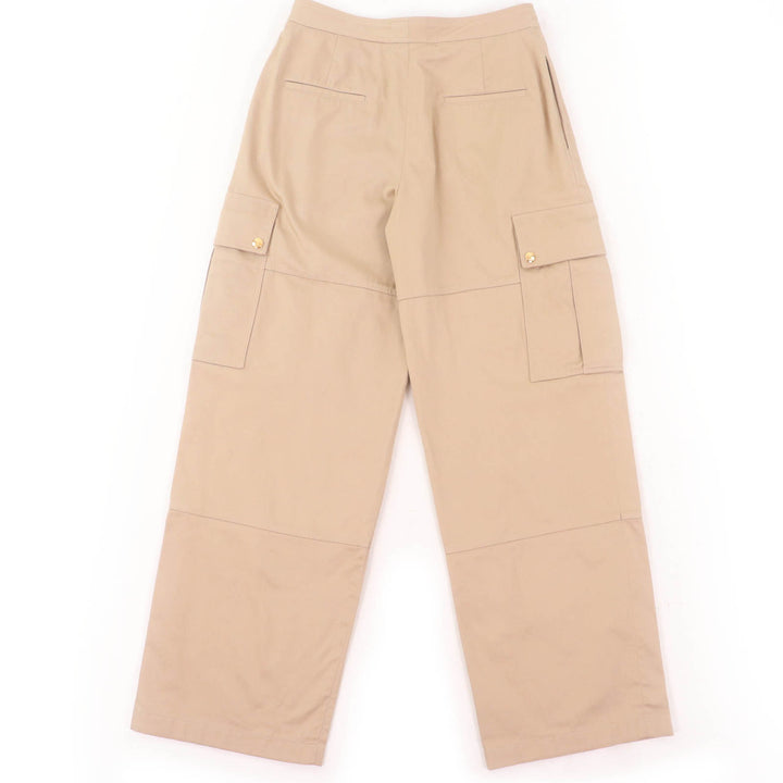 Excellent CELINE cargo pants Triomphe gold buttons, high waist Women 38 2P06A539W