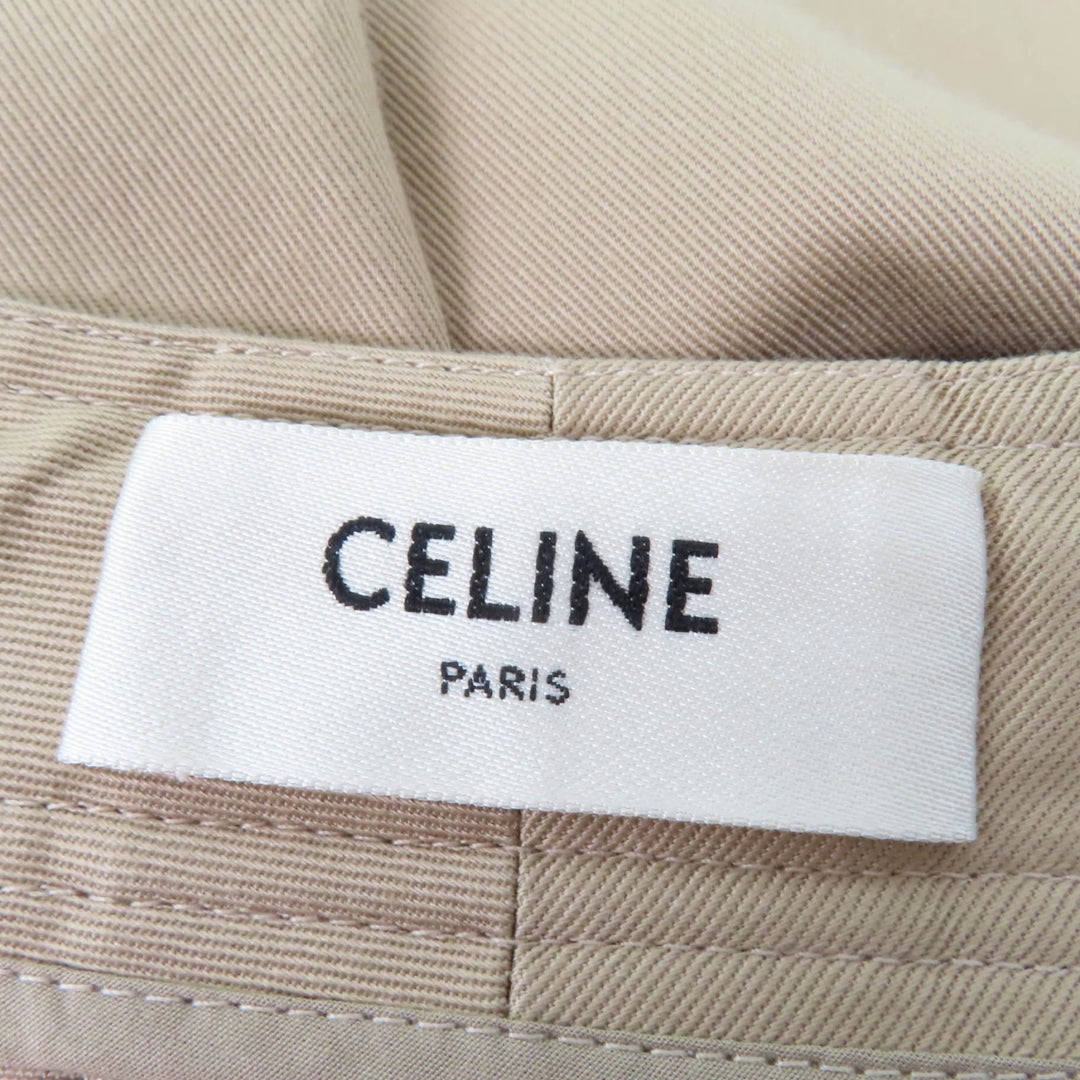 Excellent CELINE cargo pants Triomphe gold buttons, high waist Women38 2P06A539W