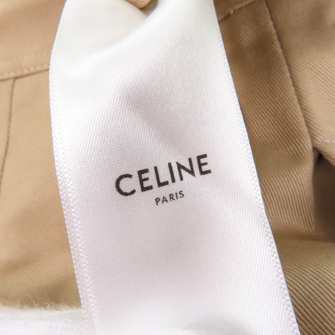 Excellent CELINE cargo pants Triomphe gold buttons, high waist Women38 2P06A539W