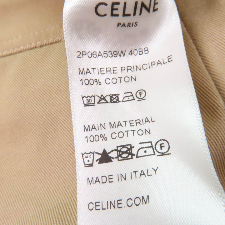 Excellent CELINE cargo pants Triomphe gold buttons, high waist Women38 2P06A539W