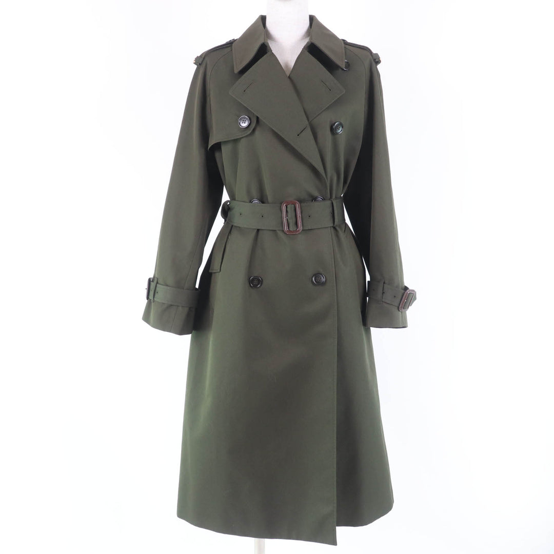 Excellent COACH trench coat Logo button/metal logo, long length khaki Women XS CX548
