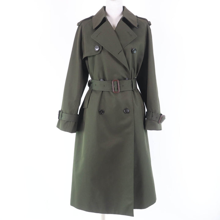 Excellent COACH trench coat Logo button/metal logo, long length khaki Women XS CX548